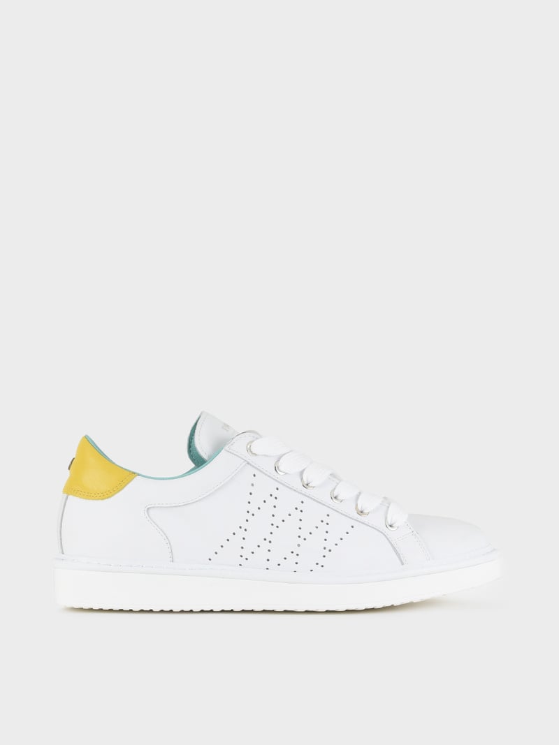 Panchic SCARPA ALLACCIATA P01 UOMO IN PELLE BIANCO-ZUCCA Shopping Online