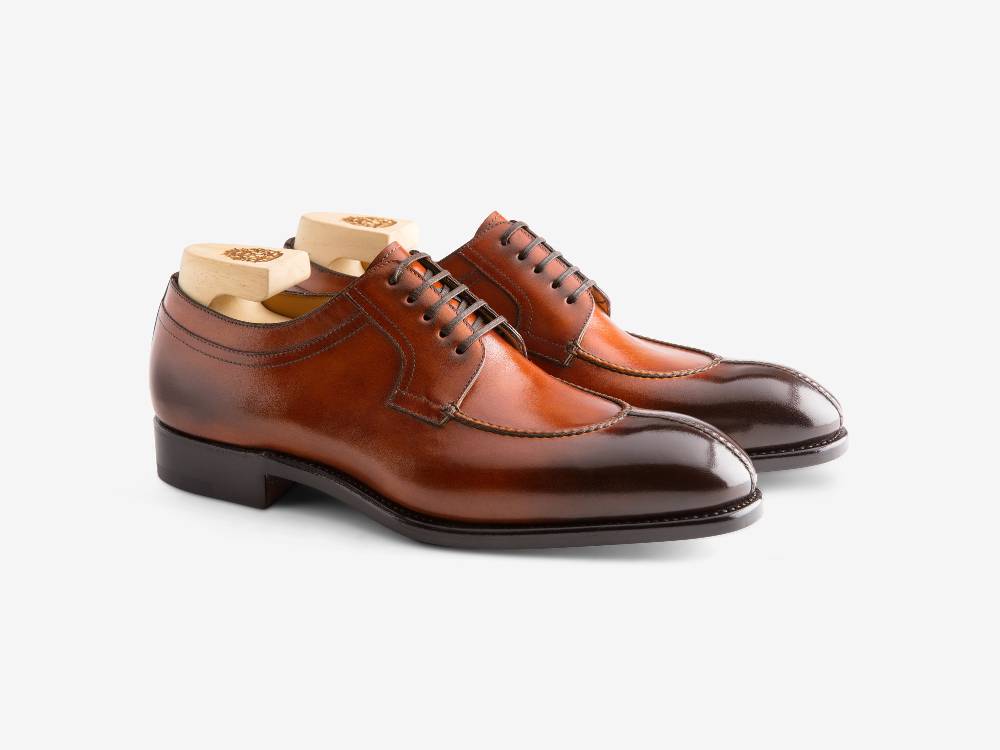 ﻿Paolo Sartori Art. 583 Derby in pelle Anticata Cognac Offerte