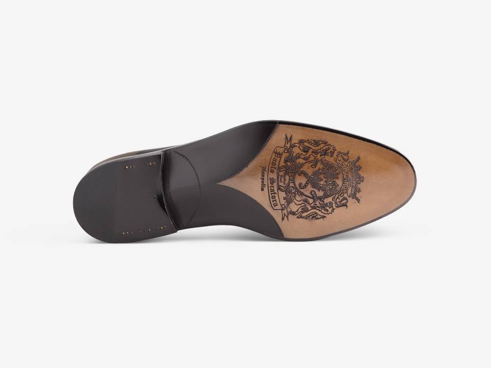 ﻿Paolo Sartori Art. 583 Derby in pelle Anticata Cognac Offerte