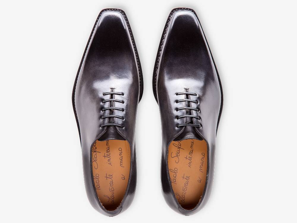 Paolo Sartori Art. 175B Oxford in pelle Anticata Grigio Nuova