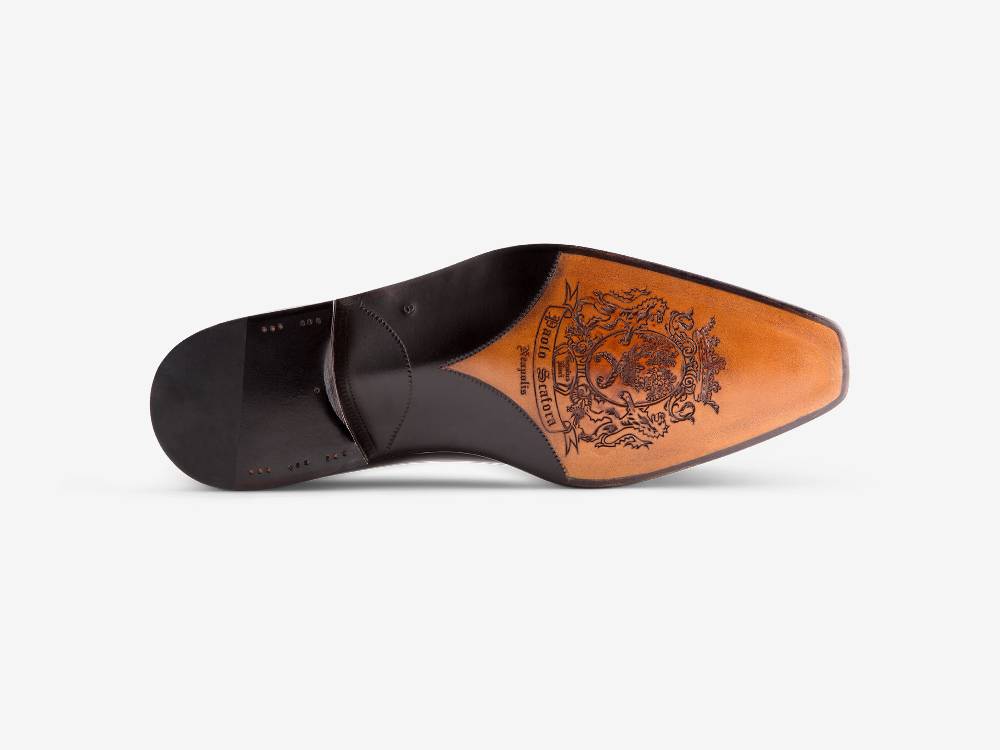 Paolo Sartori Art. 680 Oxford un pezzo in pelle Anticata Grigio Moda