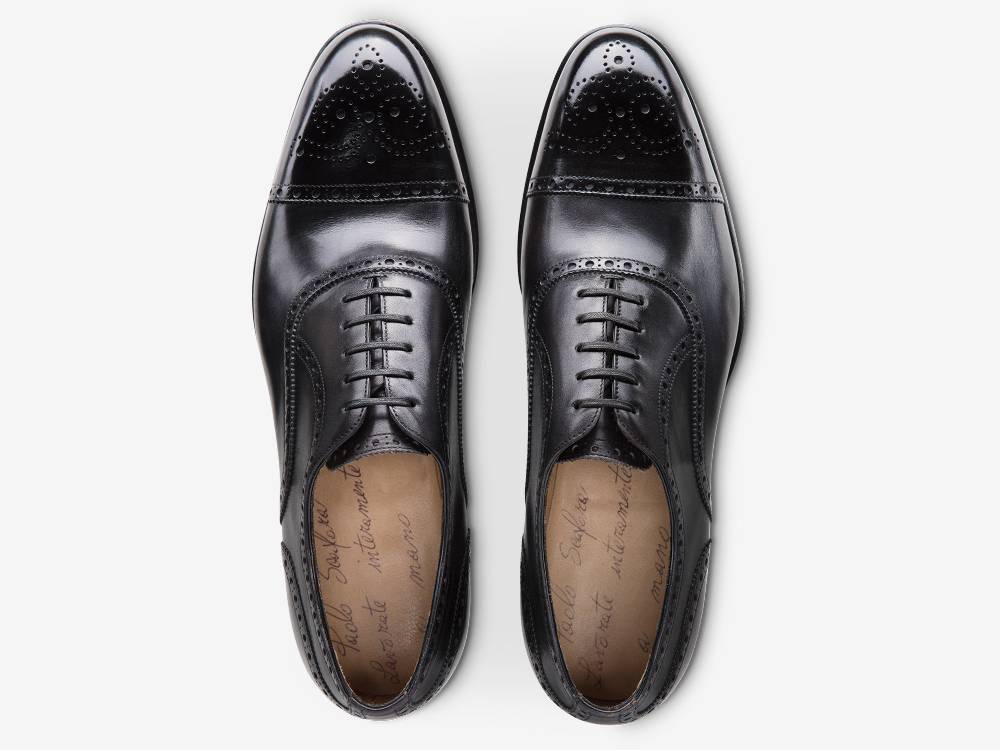 Paolo Sartori Art. 06 Oxford in pelle Atinticata Nera Nuovo