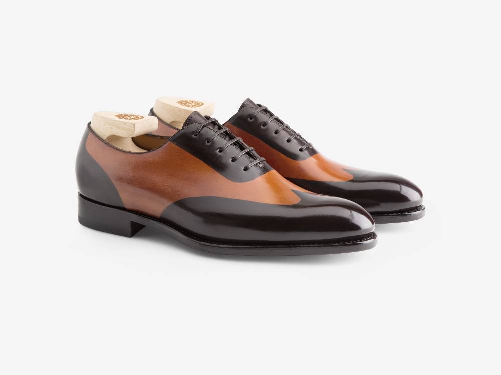 Paolo Sartori ART. 658 Oxford in pelle Dipinta a Mano Cognac e Vietri Promozione Limitata