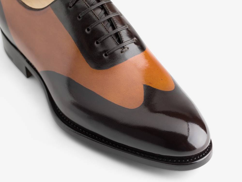 Paolo Sartori ART. 658 Oxford in pelle Dipinta a Mano Cognac e Vietri Promozione Limitata