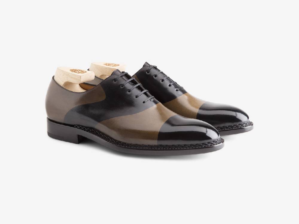 Paolo Sartori ART. 659 Oxford in pelle Dipinta a Mano Muschio e Vietri Shopping Online