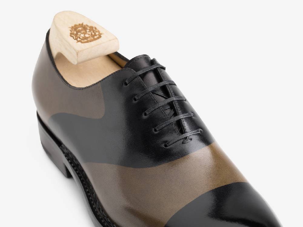 Paolo Sartori ART. 659 Oxford in pelle Dipinta a Mano Muschio e Vietri Shopping Online