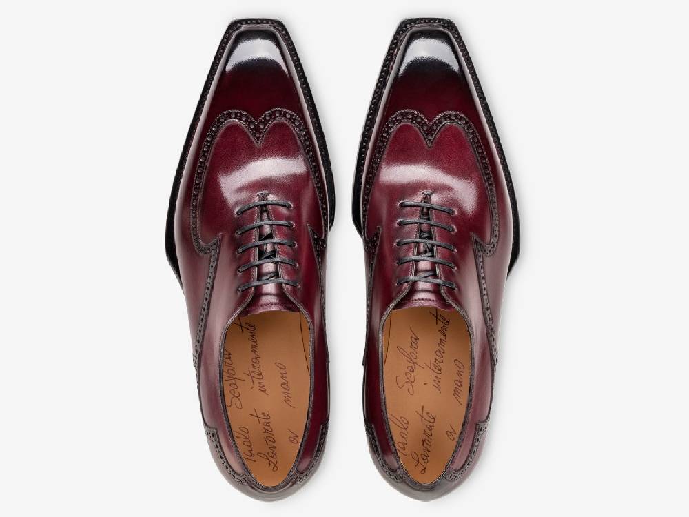 Paolo Sartori Art. 791 Oxford in Antiqued Bordeaux Leather Novità