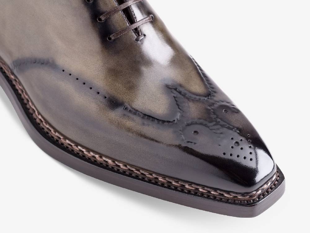 Paolo Sartori Art. 792 Oxford in Antiqued Verdegris Leather Presa