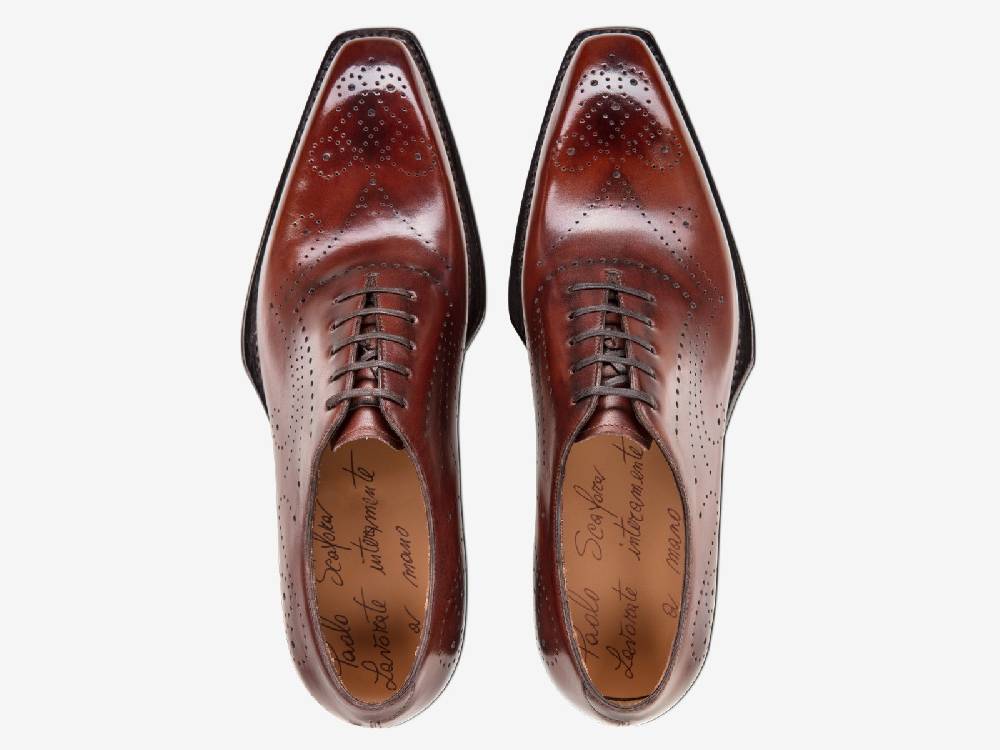 Paolo Sartori Art. 768 Oxford in Antiqued Positano Leather Sconto