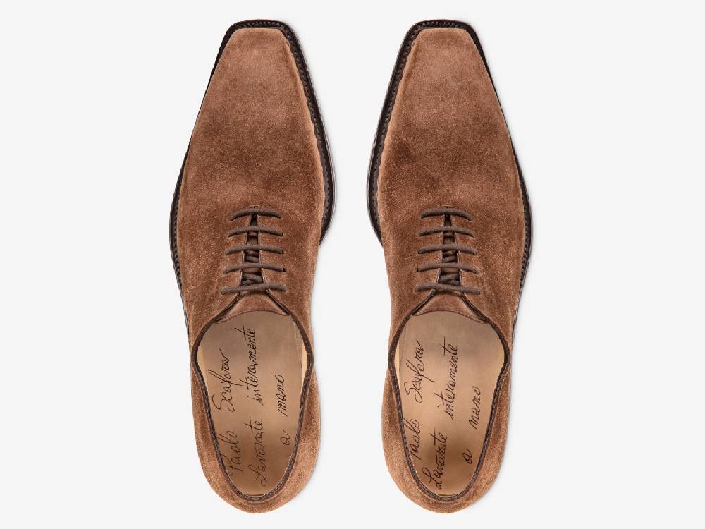 Paolo Sartori Art. 175B Oxford in in pelle scamosciata Marrone Saldi