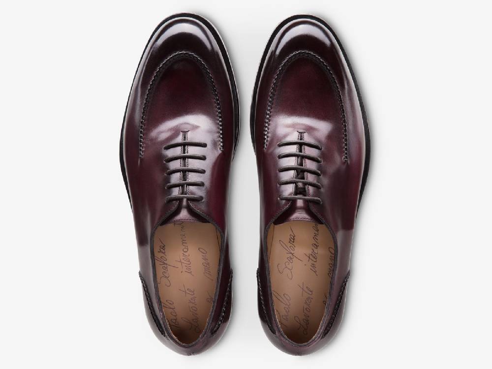 Paolo Sartori Art.666 Oxford in pelle Anticata Bordeaux Vendita Calda