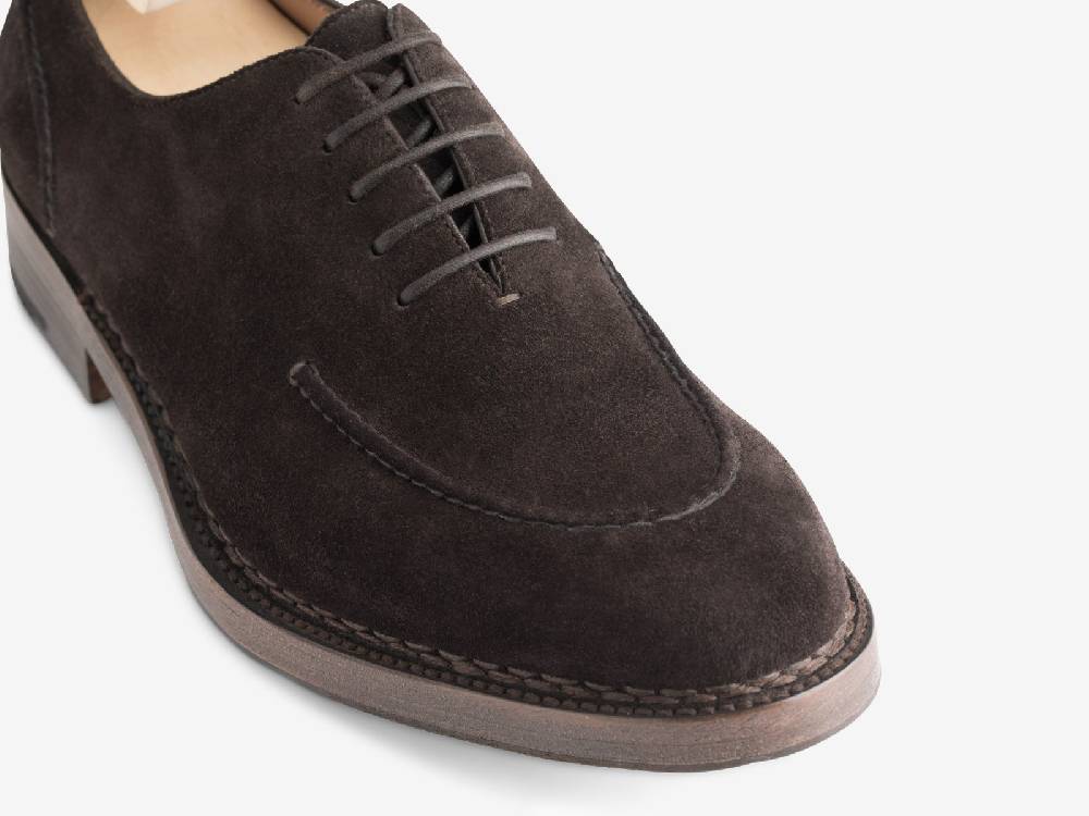 Paolo Sartori Art.666 Oxford in Camoscio Dark Brown Vendita Economica