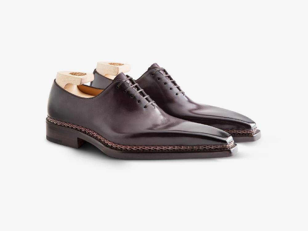 Paolo Sartori Art. 175SP Oxford in pelle Anticata Melanzana Negozio