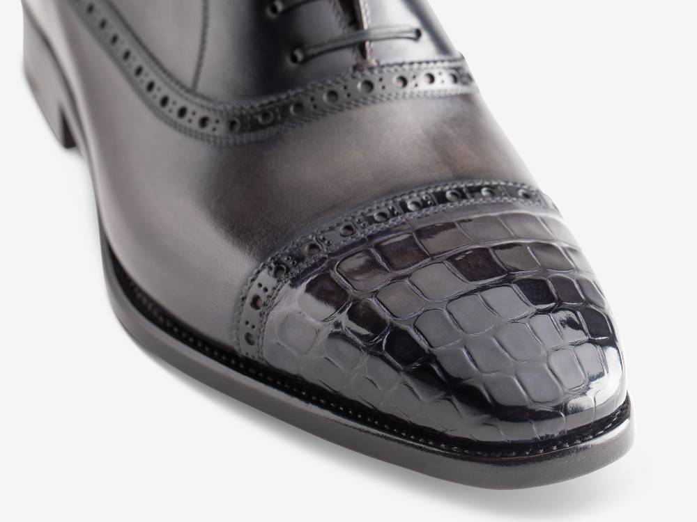 Paolo Sartori Art. 695 Oxford in pelle Anticata Grigio Moda