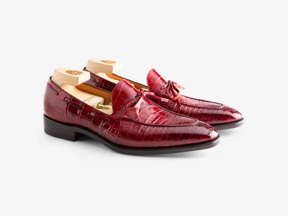 Paolo Sartori Art. 540 Mocassino in pelle Anticata Rubino Italia
