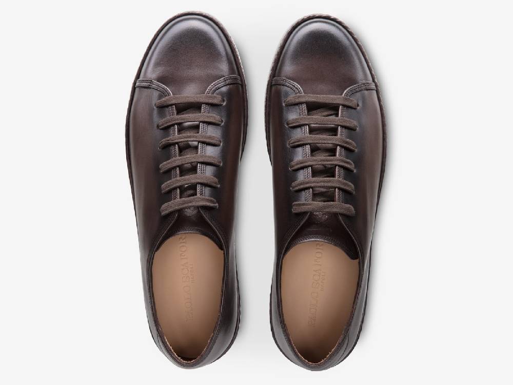 Paolo Sartori Art.Tenny1 Sneakers In Vitello Anticato Vietri Nuovo