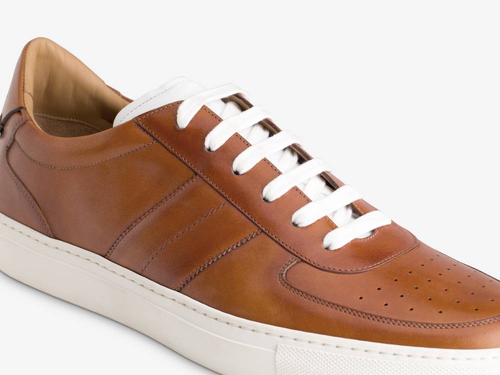 Paolo Sartori Art.Tenny2 Sneakers In Pelle Anticata Cognac Promozione