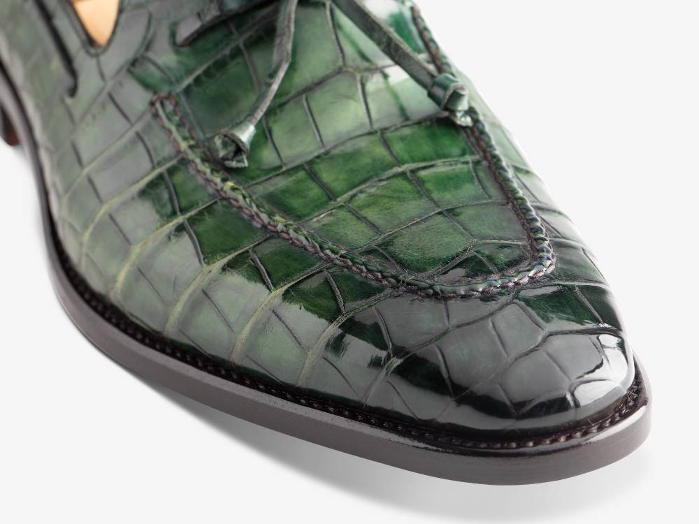 Paolo Sartori Art. 541 Mocassino in pelle Anticata Verde Smeraldo Spedizione Gratuita