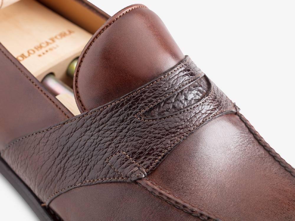 Paolo Sartori Art. 726 Loafer in Antiqued Montella Leather Acquista Ora