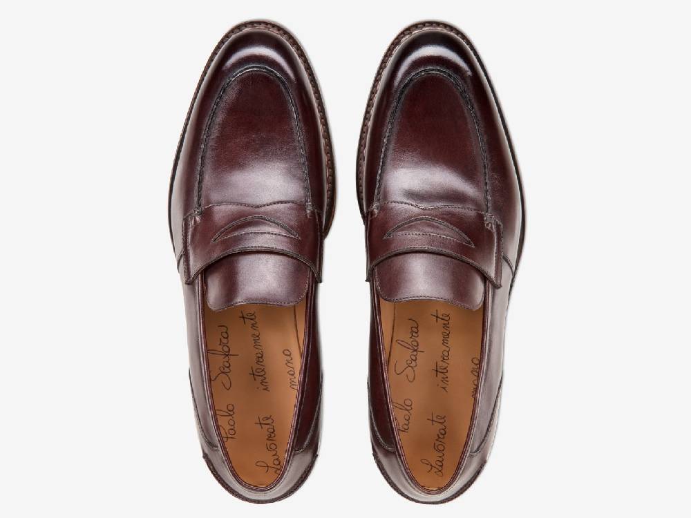 Paolo Sartori Art. 737 Loafer in Antiqued Positano Leather Sconti VIP