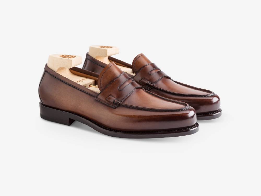 Paolo Sartori Art. 799 Loafer in Antiqued Montella Leather Promozione Limitata