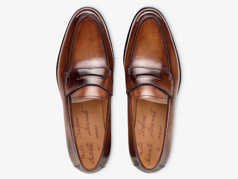 Paolo Sartori Art. 799 Loafer in Antiqued Montella Leather Promozione Limitata