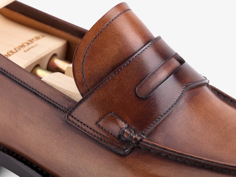 Paolo Sartori Art. 799 Loafer in Antiqued Montella Leather Promozione Limitata