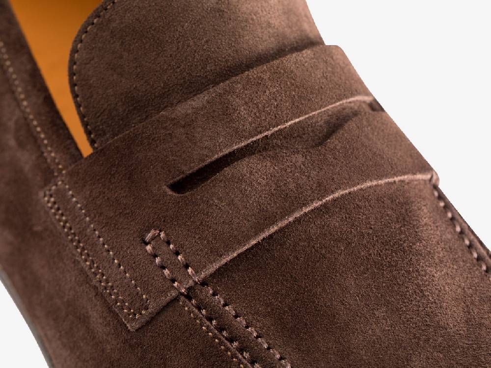 Paolo Sartori Art. 638 Mocassino in Camoscio Marrone scuro Affare Del Giorno