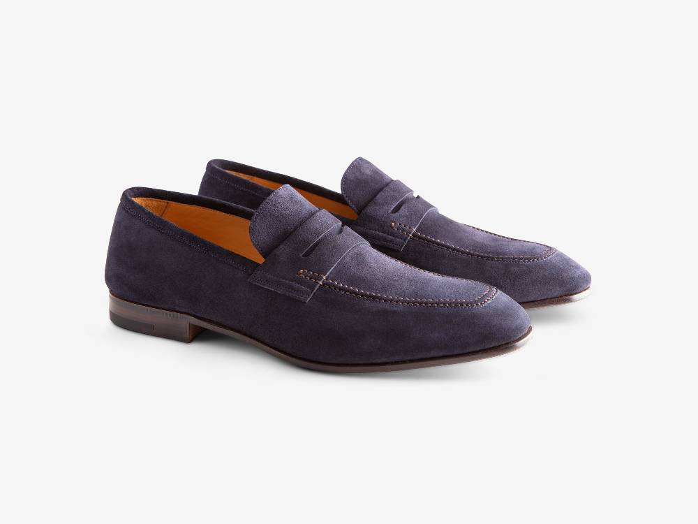 Paolo Sartori Art. 638 Mocassino in Camoscio Blue Sottocosto