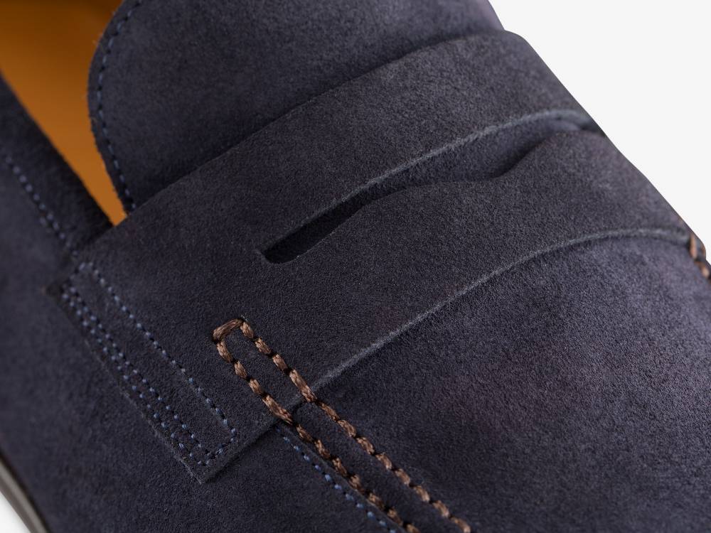 Paolo Sartori Art. 638 Mocassino in Camoscio Blue Sottocosto