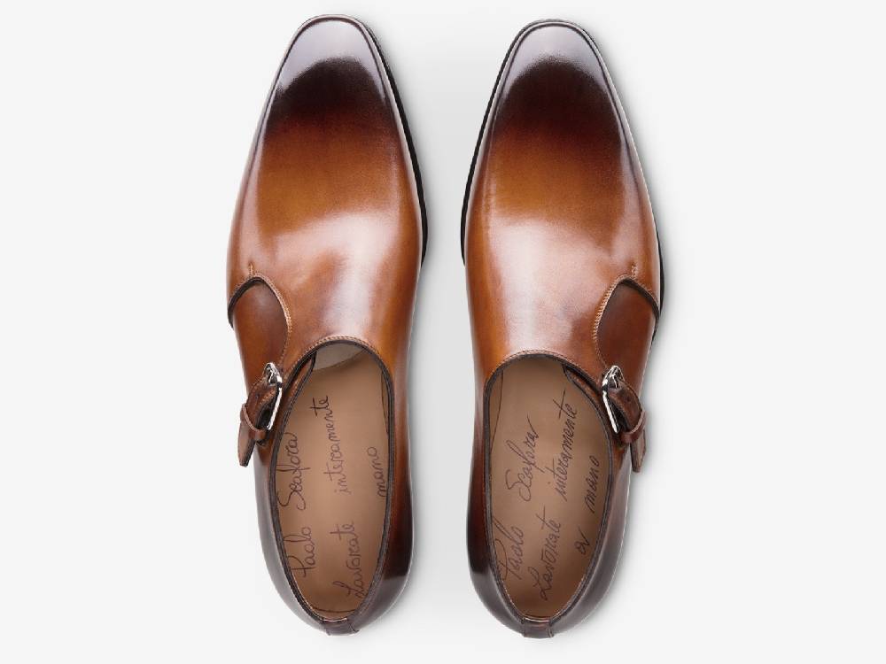 Paolo Sartori Art.655 Mono Fibbia in pelle Anticata Cognac Online