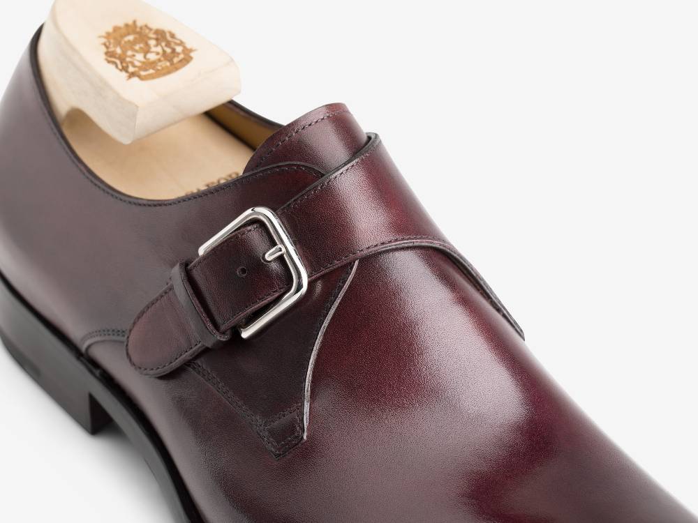 Paolo Sartori ART. 617 Mono Fibbia in pelle Anticata Bordeaux Outlet