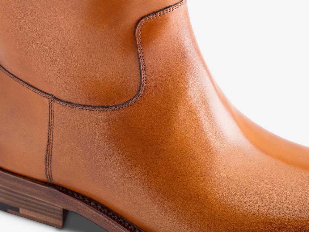 Paolo Sartori Art. 775 Boots in Antiqued Cognac Leather Negozio