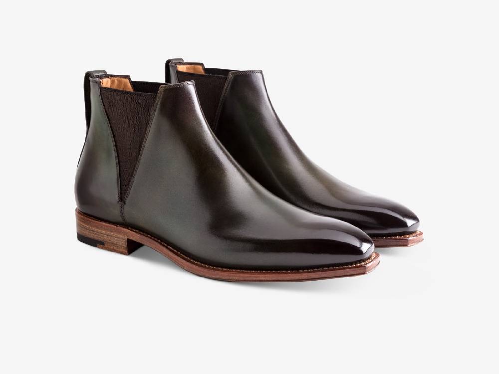 Paolo Sartori Art. 794 Beatles in Antiqued Olive Leather Italy