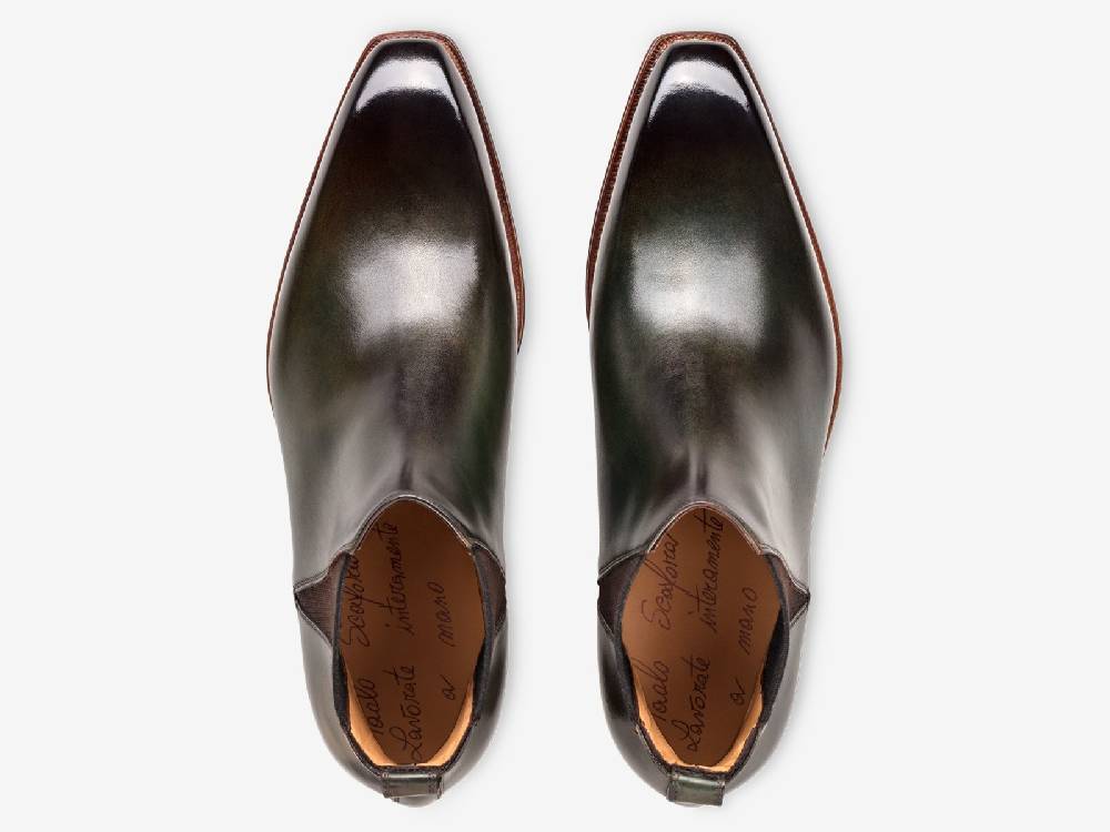 Paolo Sartori Art. 794 Beatles in Antiqued Olive Leather Italy