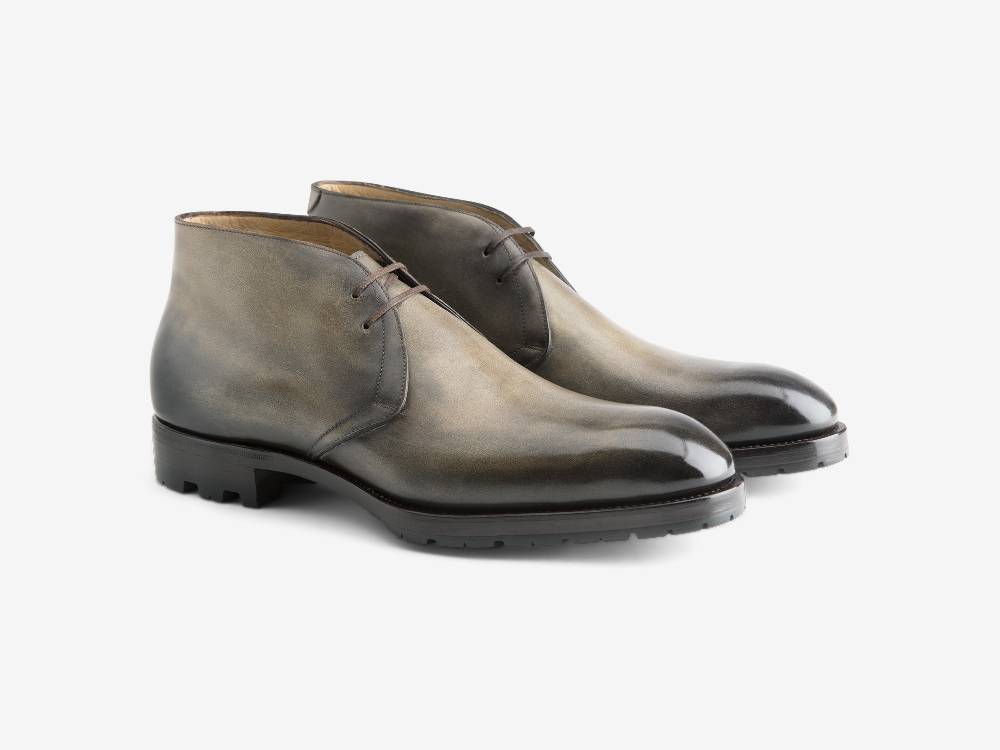 Paolo Sartori Art. 512 Desert Boot in Pelle Anticata Verdegris Spedizione Gratuita