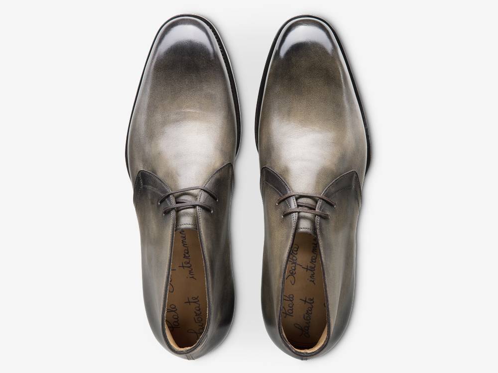 Paolo Sartori Art. 512 Desert Boot in Pelle Anticata Verdegris Spedizione Gratuita