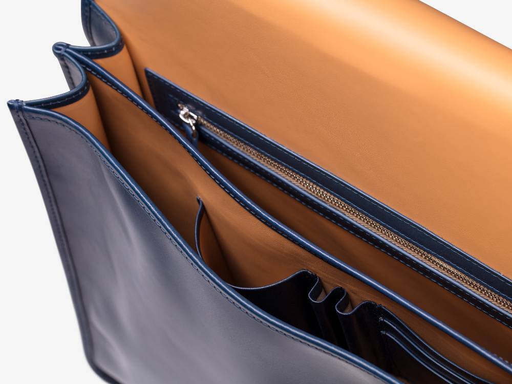 Paolo Sartori Briefcase Briefcase in pelle Anticata Oceano Qualità Garantita