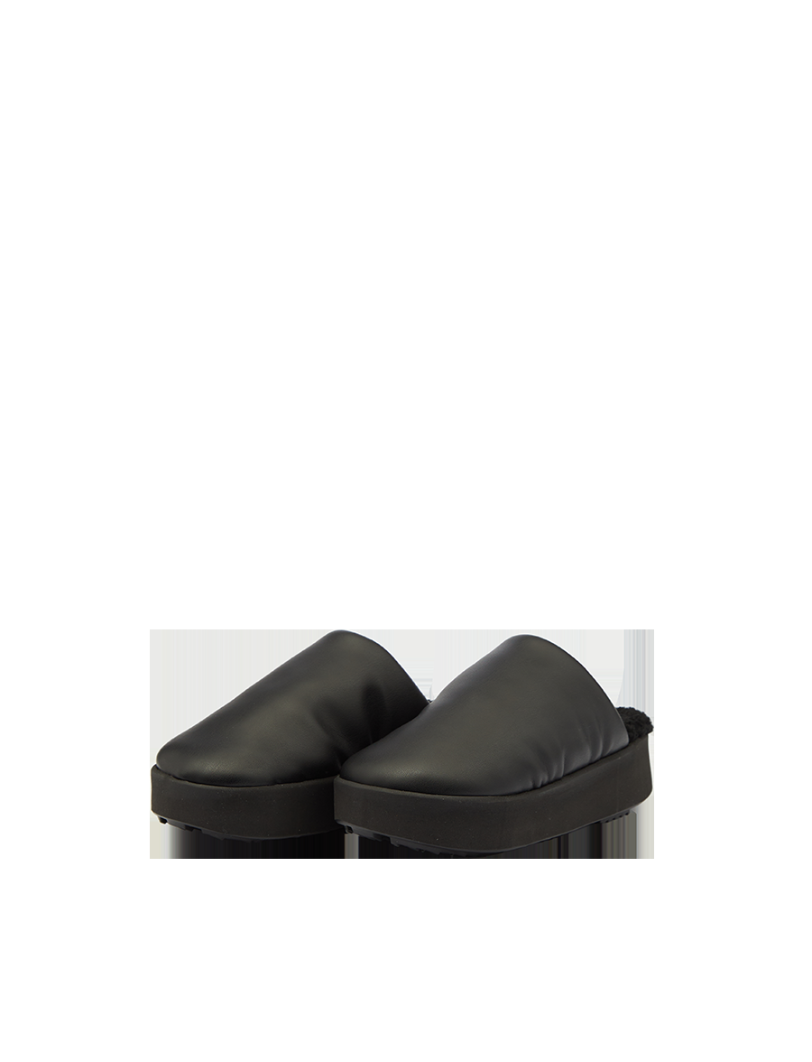 Piumestudio Sabot Sky + Fur Black Saldi Di Fabbrica