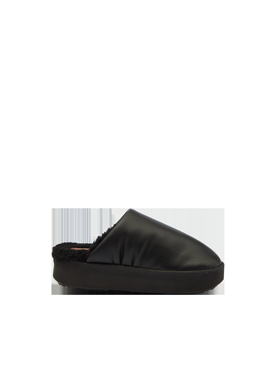 Piumestudio Sabot Sky + Fur Black Saldi Di Fabbrica