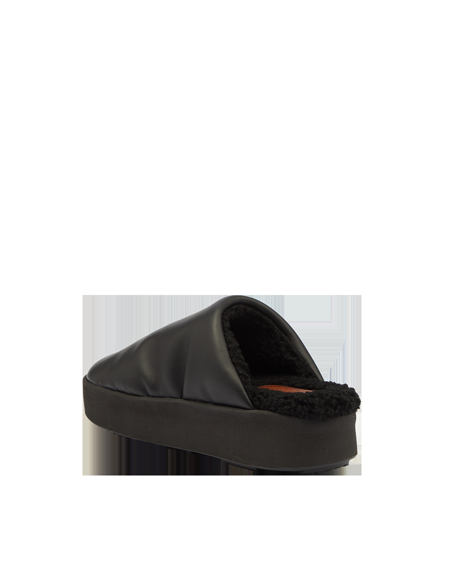 Piumestudio Sabot Sky + Fur Black Saldi Di Fabbrica