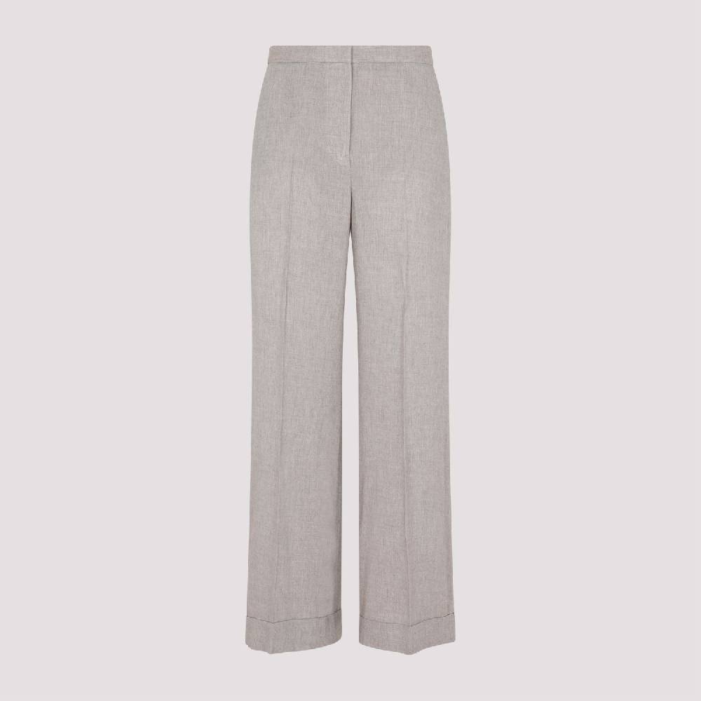TOTEME  Pantaloni Larghi Marrone Chiaro TOTEME - Viscosa & Cashmere Hotsell