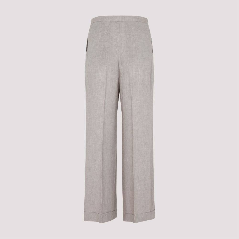 TOTEME  Pantaloni Larghi Marrone Chiaro TOTEME - Viscosa & Cashmere Hotsell