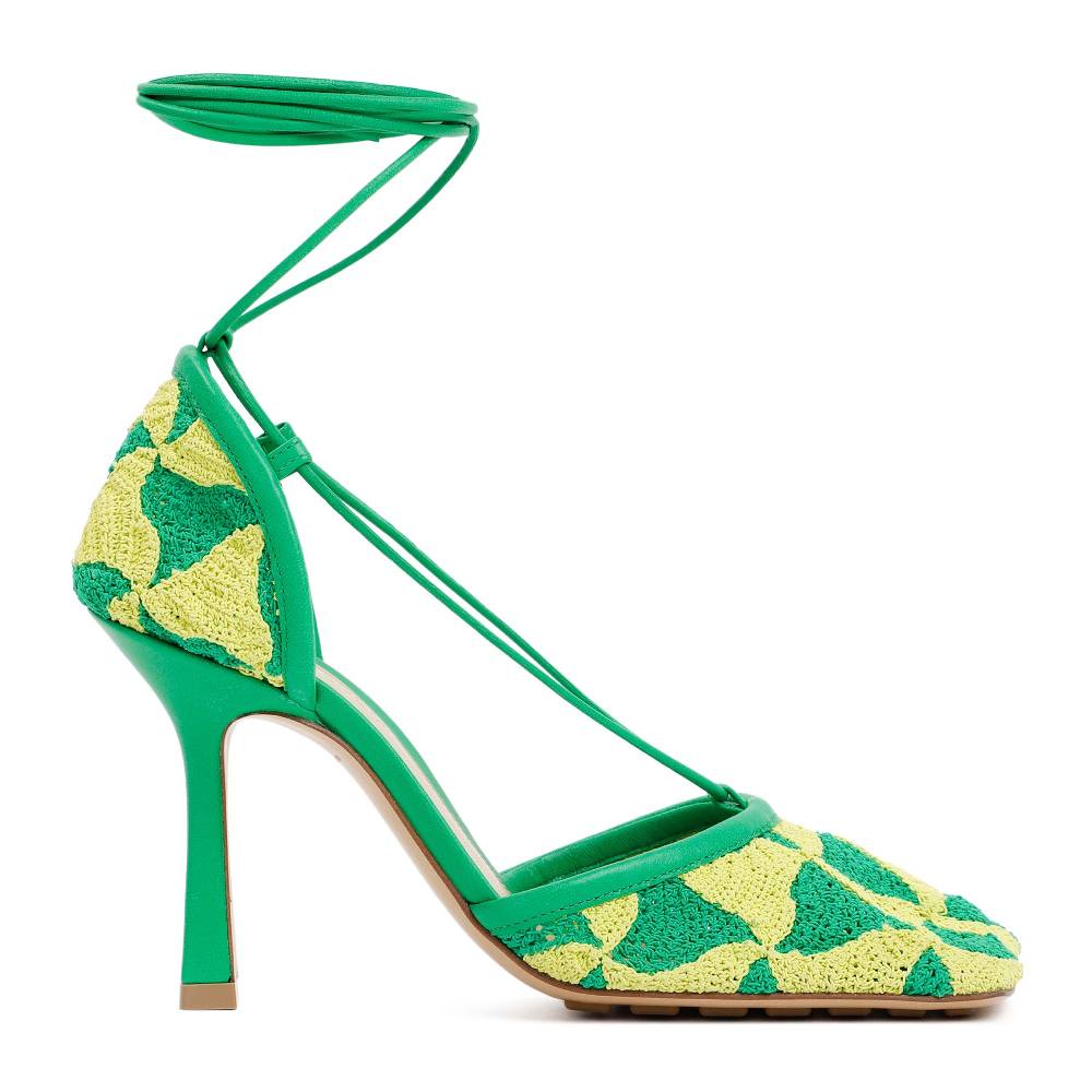 BOTTEGA VENETA  Sandali Bottega Veneta Verde e Giallo in Cotone per Donna