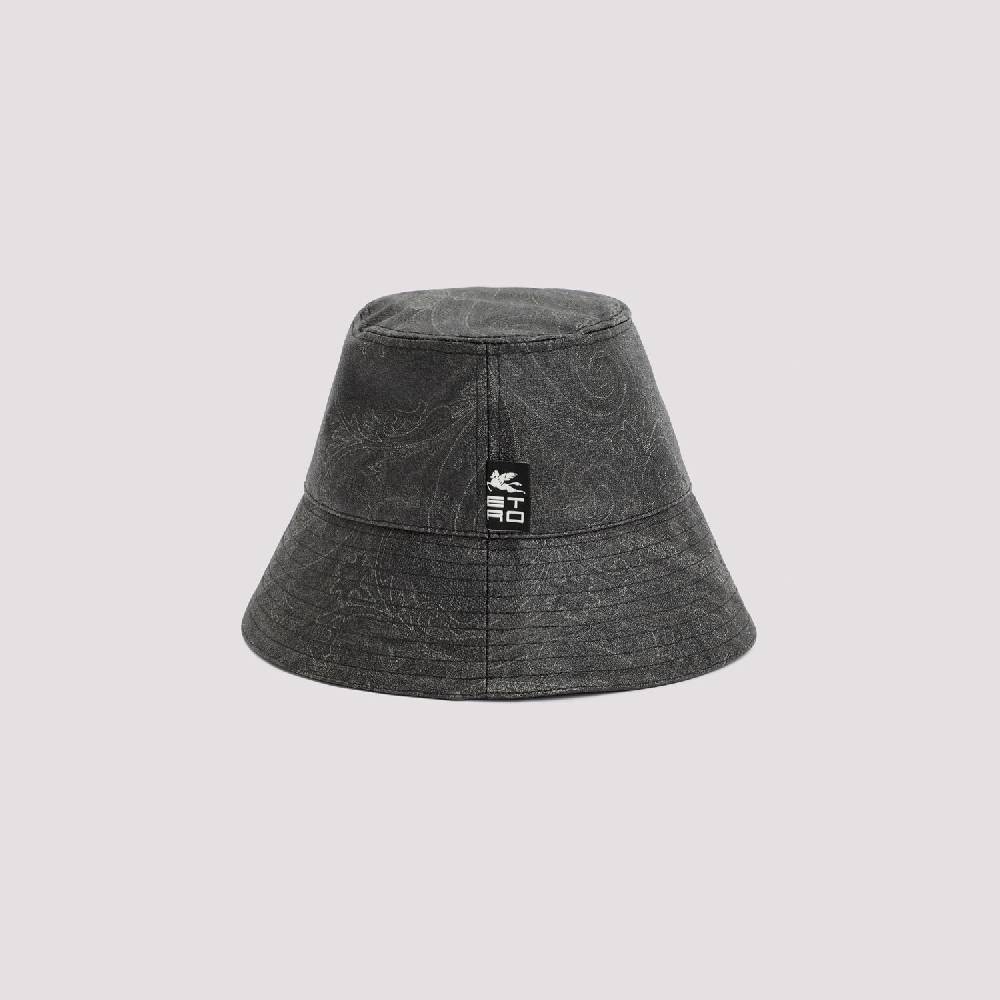 ETRO  Cappello Secchiello ETRO Paisley in Cotone - Nero Soddisfazione Garantita