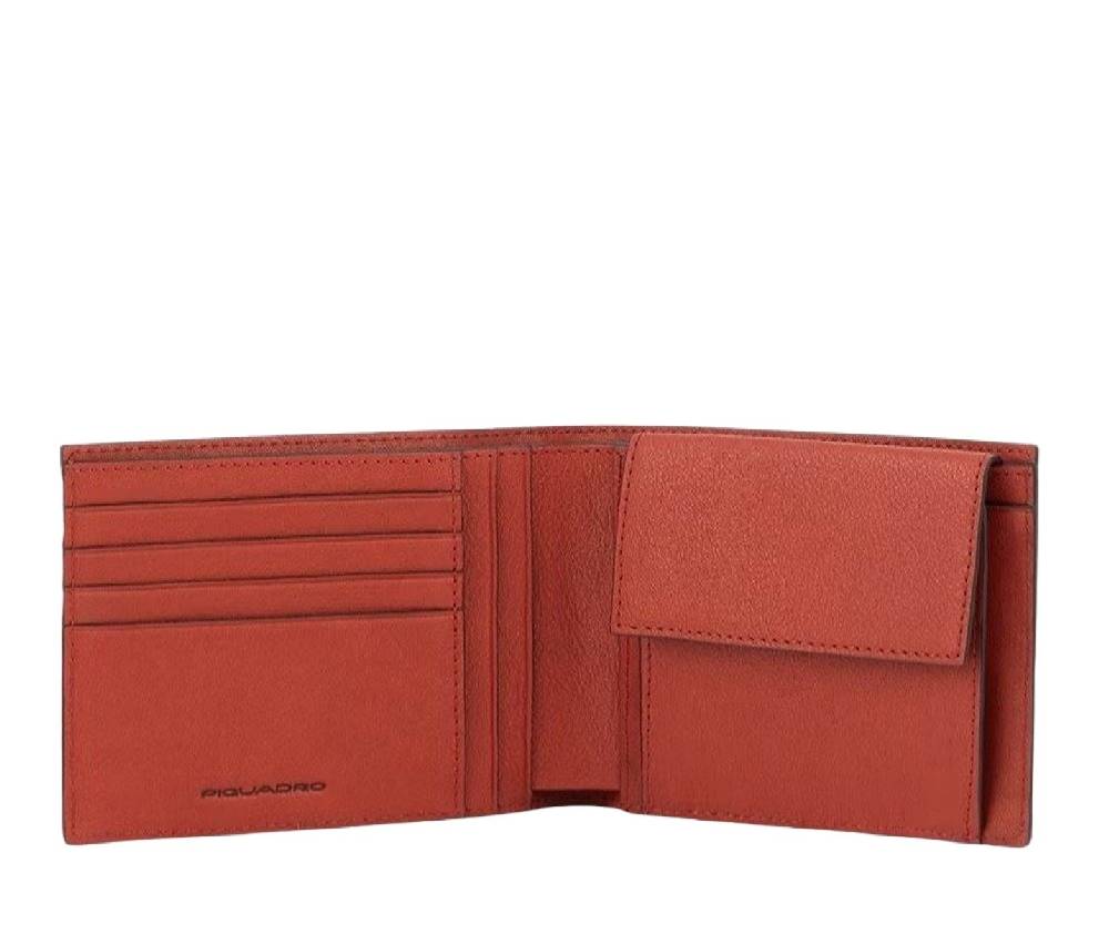 PIQUADRO  Portafoglio Piquadro Uomo in Pelle Arancione Fino Al -60%