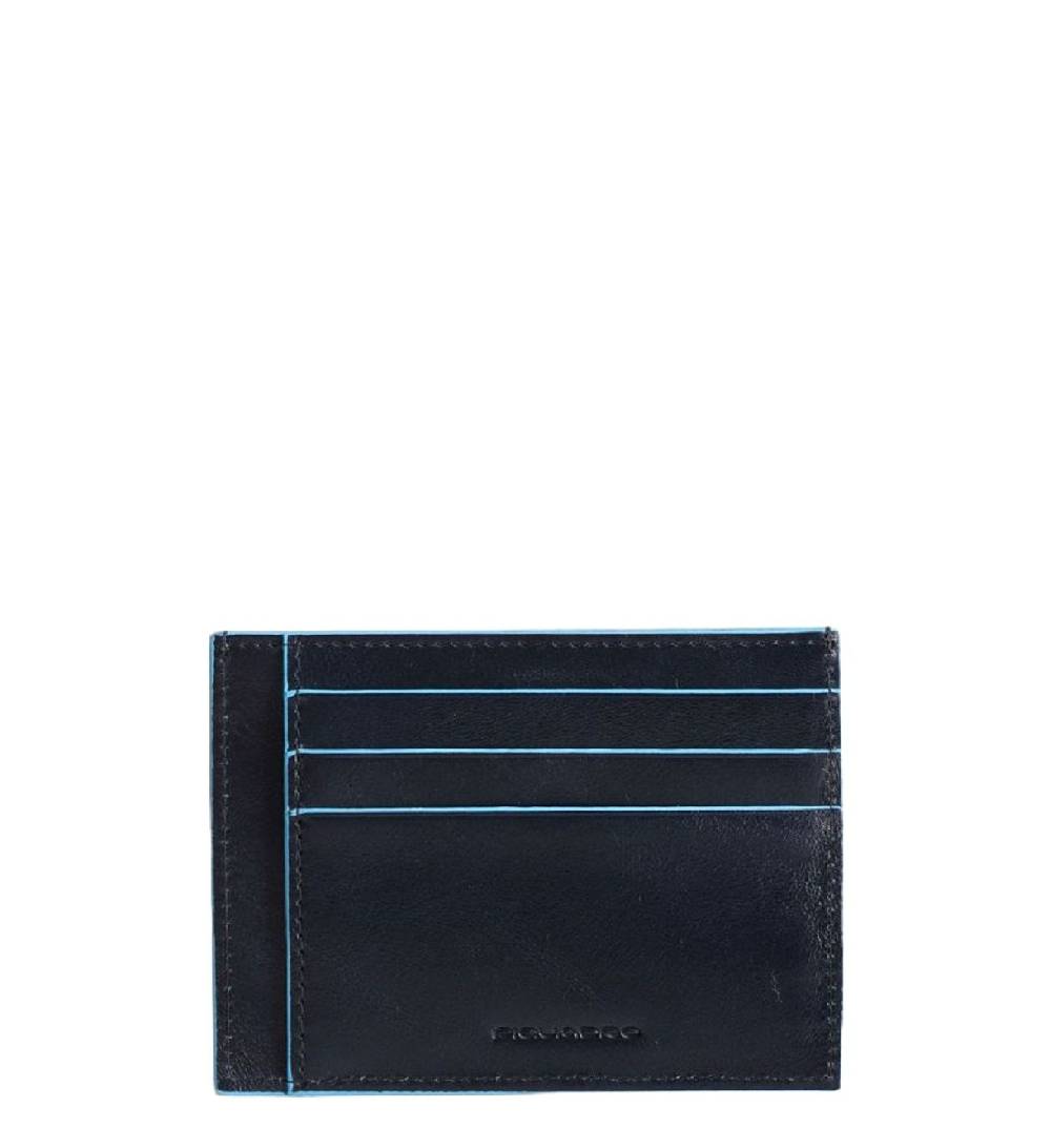 PIQUADRO  Porta Carte di Credito in Pelle Blu RFID Piquadro Offerte