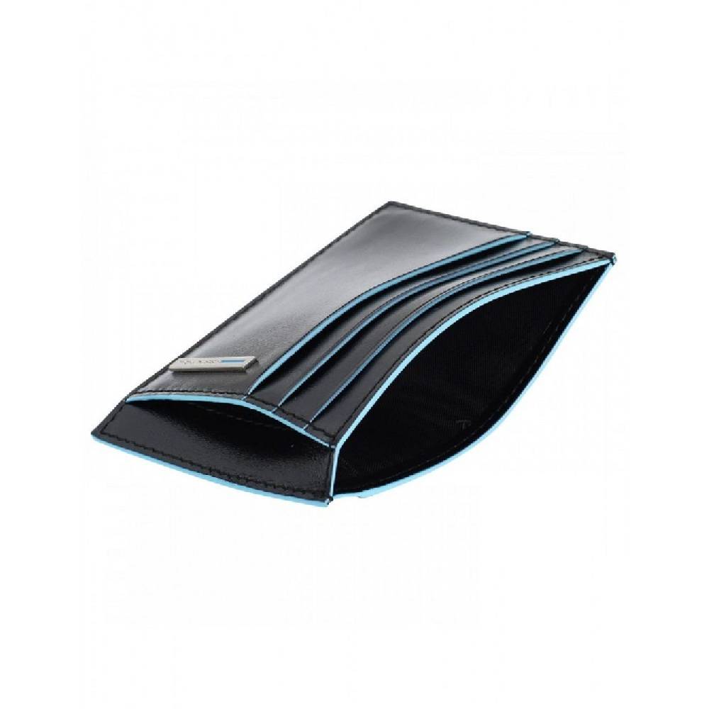 PIQUADRO  Porta Carte di Credito in Pelle Blu RFID Piquadro Offerte