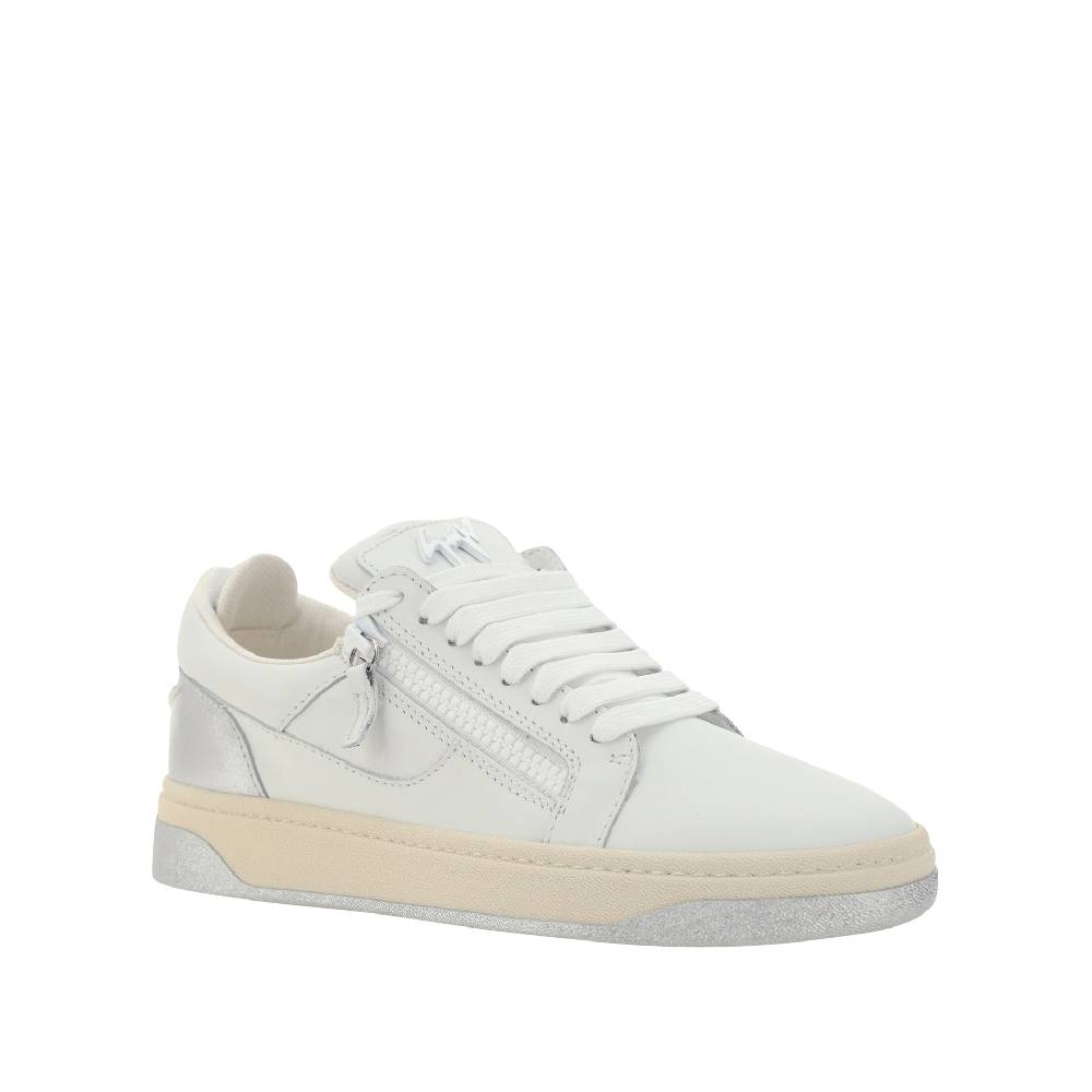 GIUSEPPE ZANOTTI DESIGN  Sneakers Basse da Uomo in Pelle Bianca Giuseppe Zanotti Italy