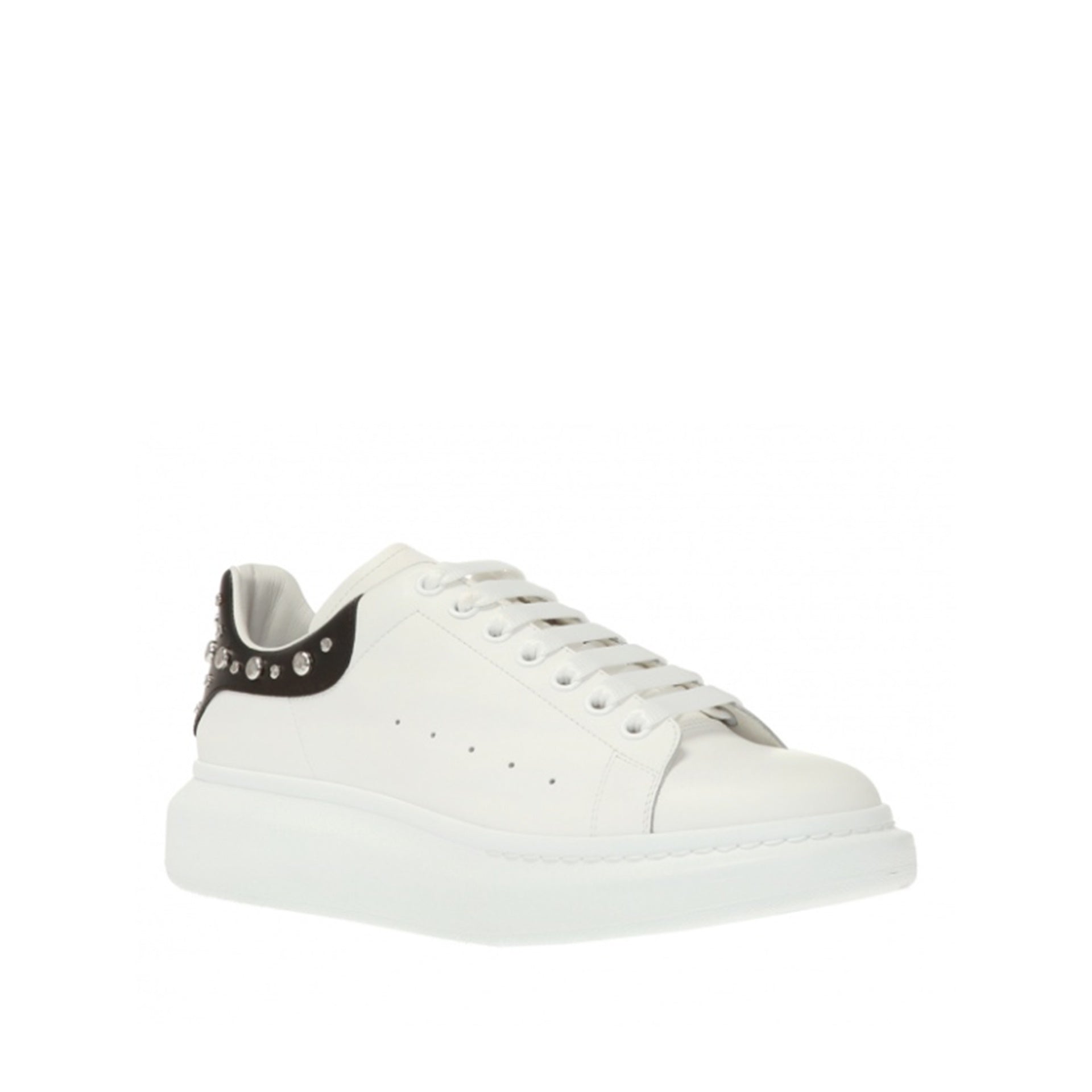 ALEXANDER MCQUEEN  Sneakers in Pelle Borchiata Bianche Alexander McQueen Uomo Soddisfazione Garantita